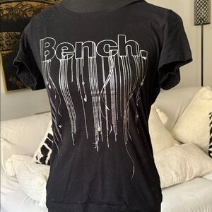 Bench Black & Silver Graphic Women's Tee